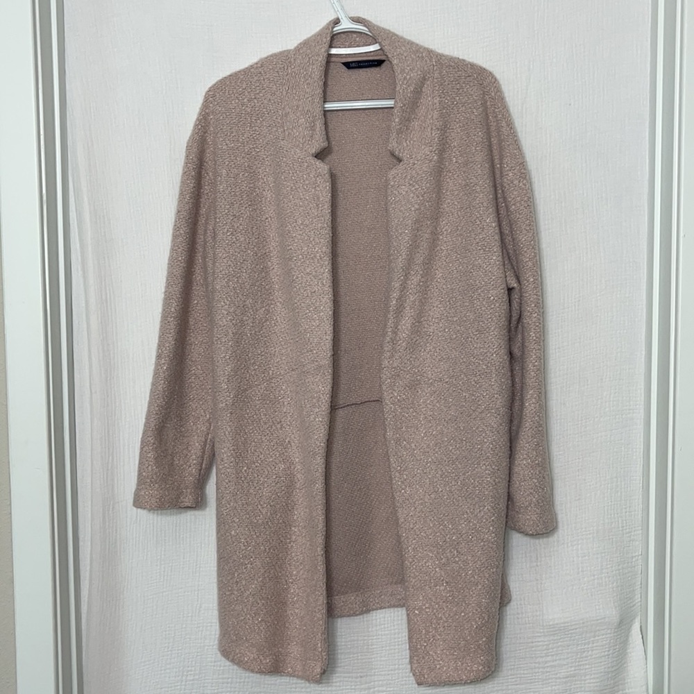 M&S Baby Pink Cardigen Jacket oversized with pockets